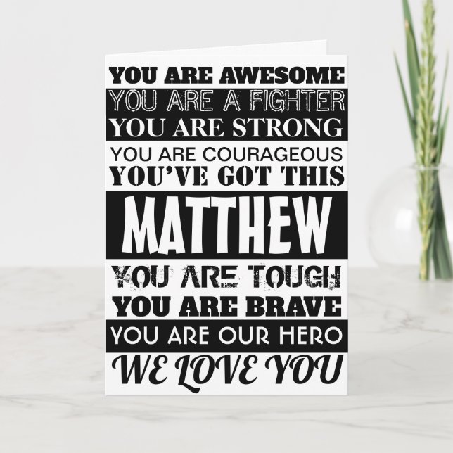 Cartão Palavras De Encorajamento Ficam Bem Em Breve Negra (Frente)