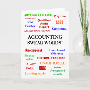 Cartão Palavras de juramento de contabilidade   Contabili