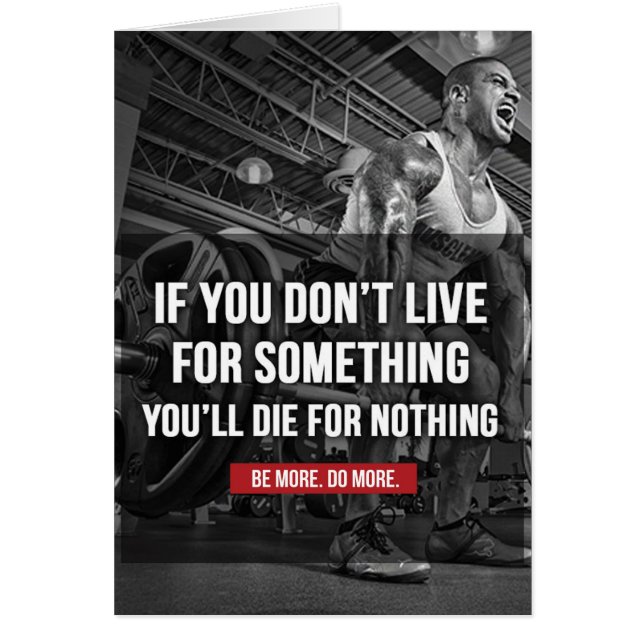 Cartão Palavras de Workout Motivacional (Frente)