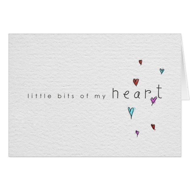 Cartão palavras do endearment (Frente horizontal)