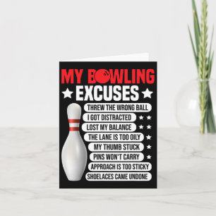 Cartão Palavras Engraçadas De Boliche Para Bowler 2