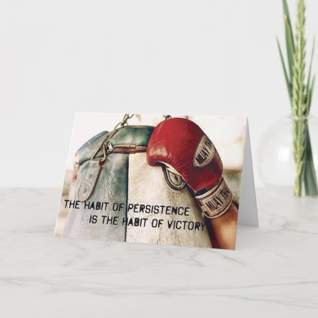 Cartão Palavras Motivacionais - O Hábito da Persistência (Frente)