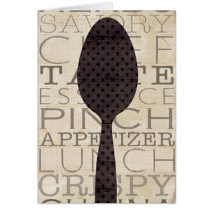 Cartão Palavras para a cozinha