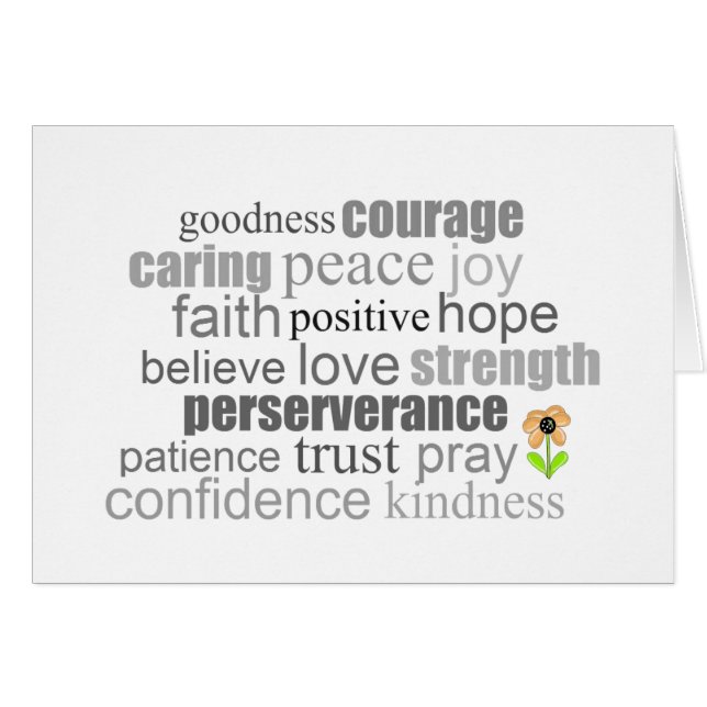 Cartão Palavras para incentivar (Frente Horizontal)