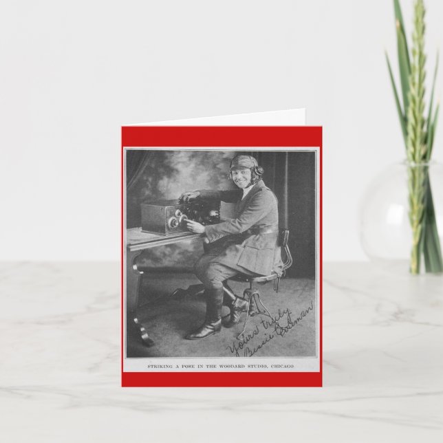 Cartão palavras sábias: Bessie Coleman (Frente)