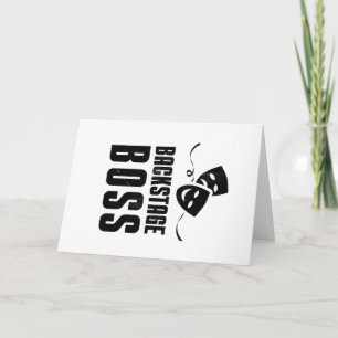 Cartão Palco de teatro Backstage Palco da Tripulação Chef