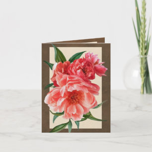 Cartão Pale Pink Peonies Greeting Card
