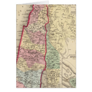 Cartão Palestina, Mapa de Jerusalém por Mitchell