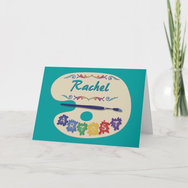 Cartão Paleta de Artista (Frente)