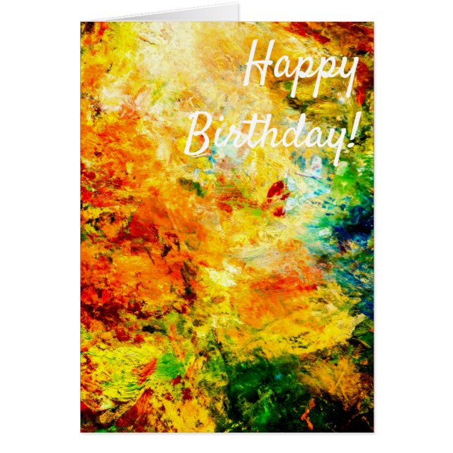 Cartão Paleta de artistas colorida (Frente)