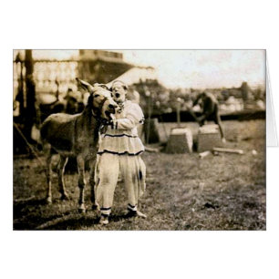 Cartão Palhaço de Circo com Cápsula