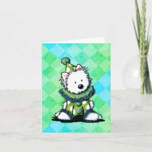Cartão Palhaço de Circo Verde Westie