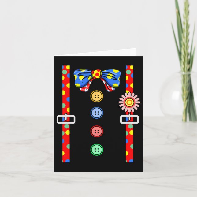 Cartão Palhaço do Dia das Bruxas (Frente)