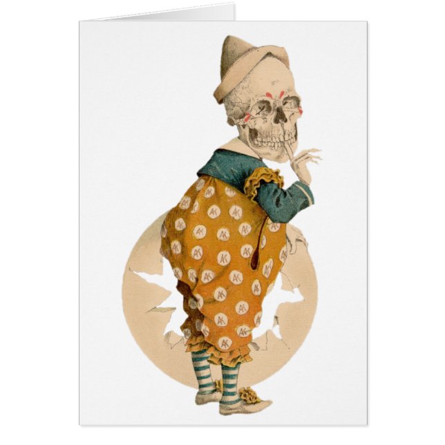 Cartão Palhaço esqueletal (Frente)