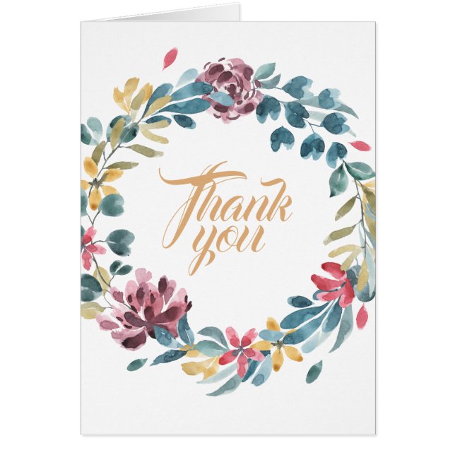 Cartão Palhaço flexível personalizado e borgonha Floral O (Frente)