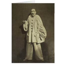 Cartão Palhaço Pierrot Vintage