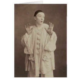 Cartão Palhaço Vintage Pierrot