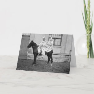 Cartão Palhaços num Cavalo, Aniversário