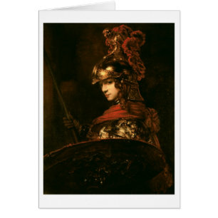 Cartão Pallas Athena ou, figura blindada, 1664-65