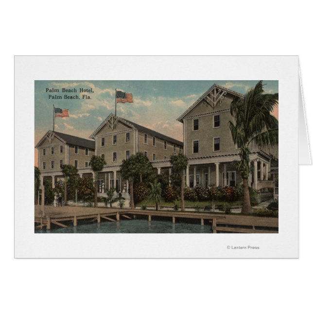 Cartão Palm Beach, FL - Visão Exterior de Palm Beach (Frente Horizontal)