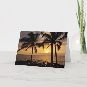 Cartão Palm tree sunset