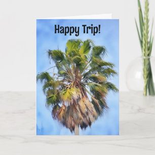Cartão Palm Tree Vacree Tropical Art Trip Card