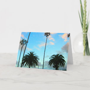 Cartão Palm Trees and Blue Sky Greeting Card