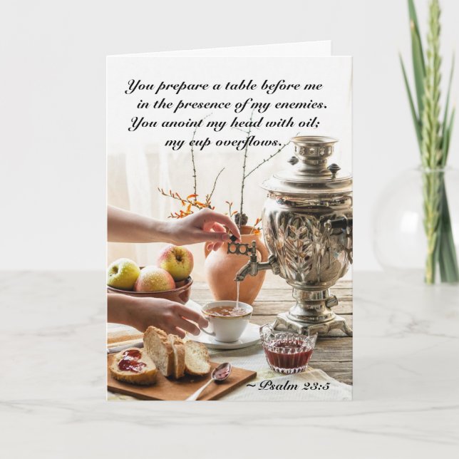 Cartão Palma 23 O Senhor é o meu Pastor Bíblia Verso (Frente)