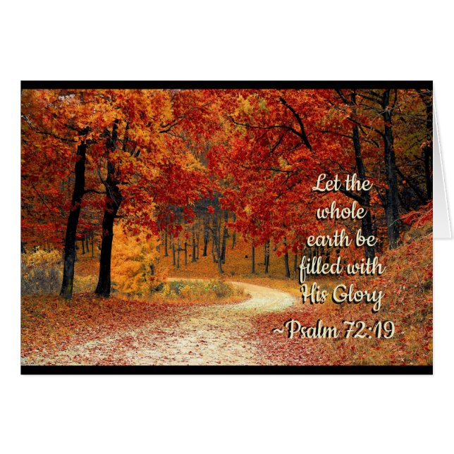 Cartão Palma 72:19 Deixe a Terra cheia de sua glória (Frente Horizontal)