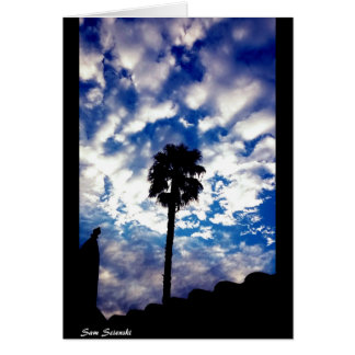 Cartão Palma nas nuvens