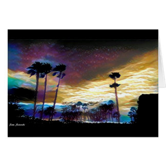 Cartão Palmas coloridas