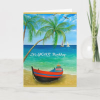 Palmeiras de praia Boats Tropics Dia Perfeito
