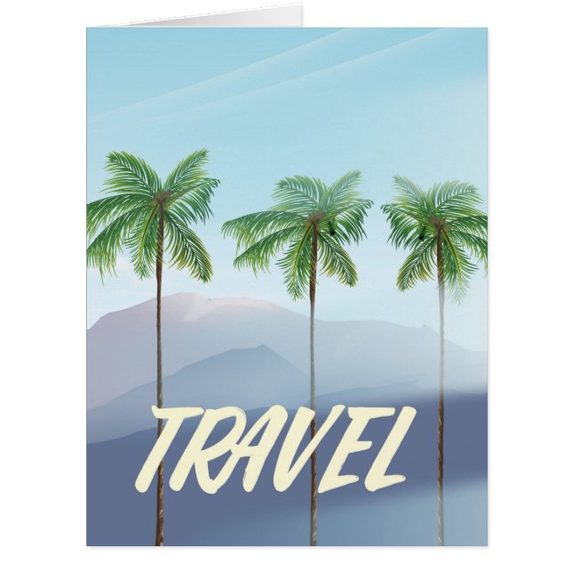 Cartão Palmeiras de Viagem (Frente)
