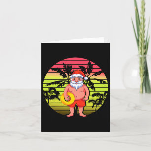 Cartão Palmeiras tropicais Árvores Papai Noel Natal I