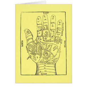 Cartão Palmistry, 1671