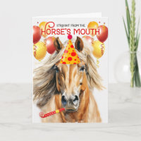 Palomino Paint Horse Engraçado Aniversário