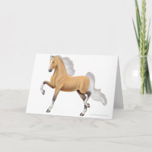 Cartão Palomino Saddlebred Horse Greeting Card