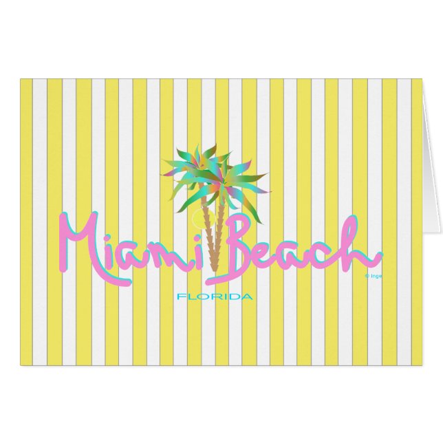 Cartão Pam de Miami Beach (Frente Horizontal)