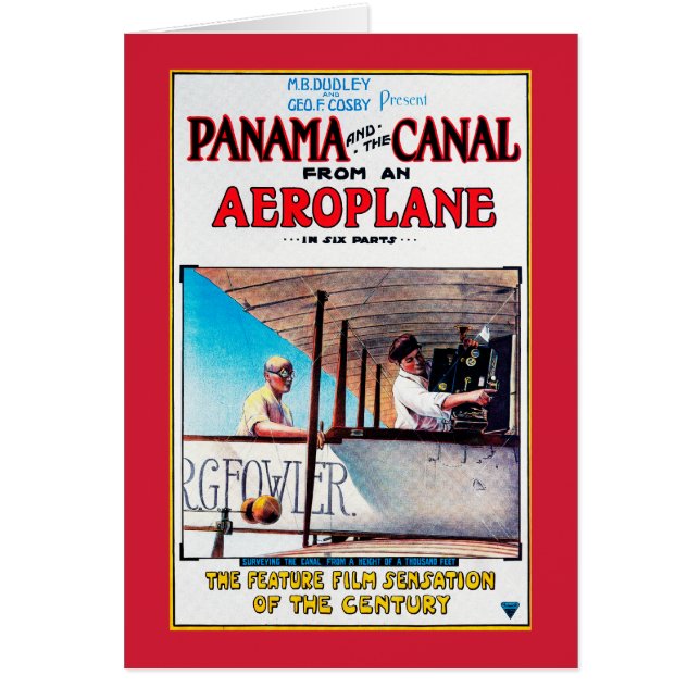 Cartão Panamá e Canal Airplane Movie Promo Poste (Frente)