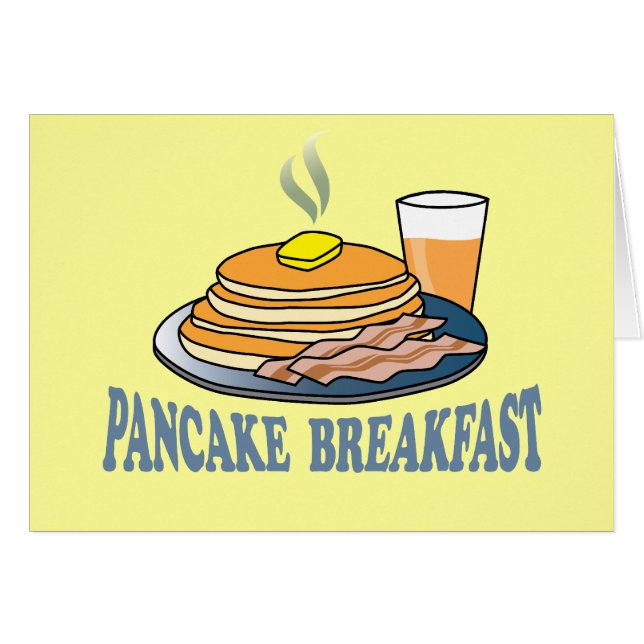 Cartão Pancake Bacon Juice Fundraiser (Frente Horizontal)