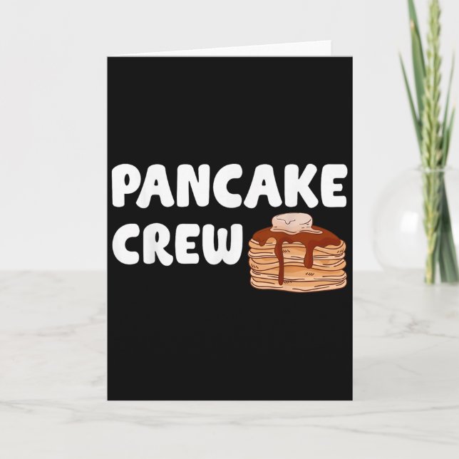 Cartão Pancake Crew Funny Pancake Lover Pancake Christmas (Frente)