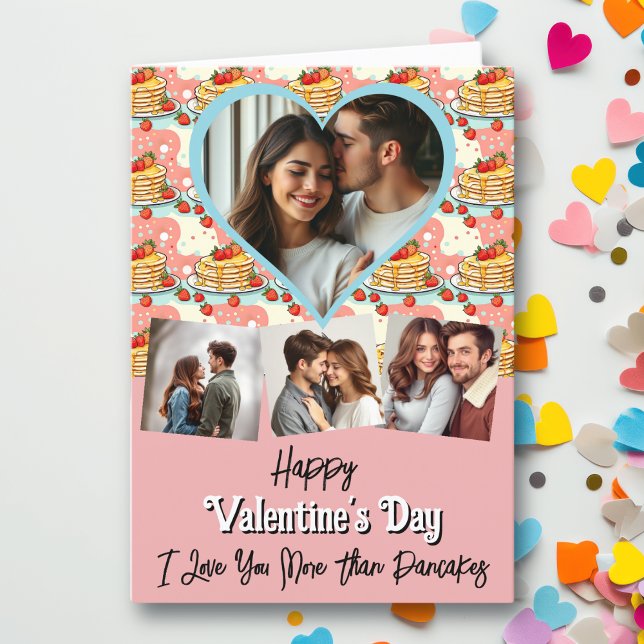 Cartão Pancake Pun Themed Dia de os namorados (Criador carregado)