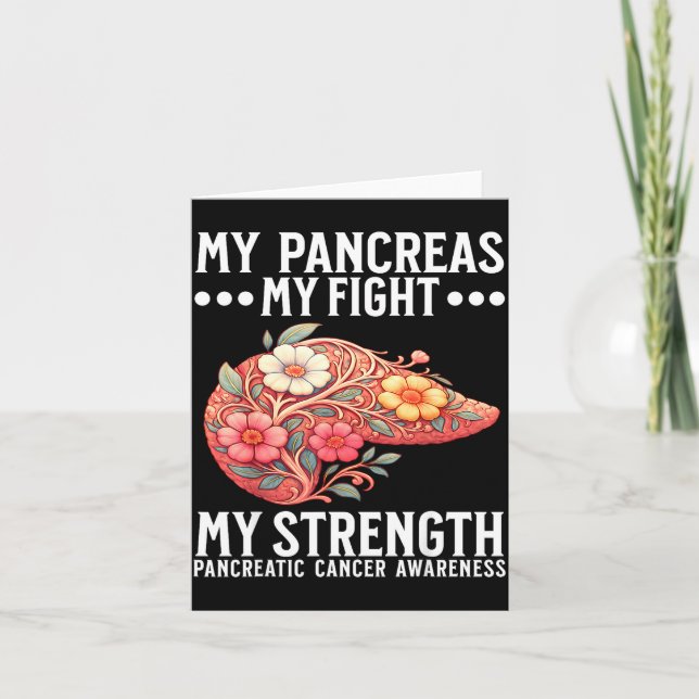 Cartão Pancreatic Cancer Awareness Pancreatic Cancer  (Frente)