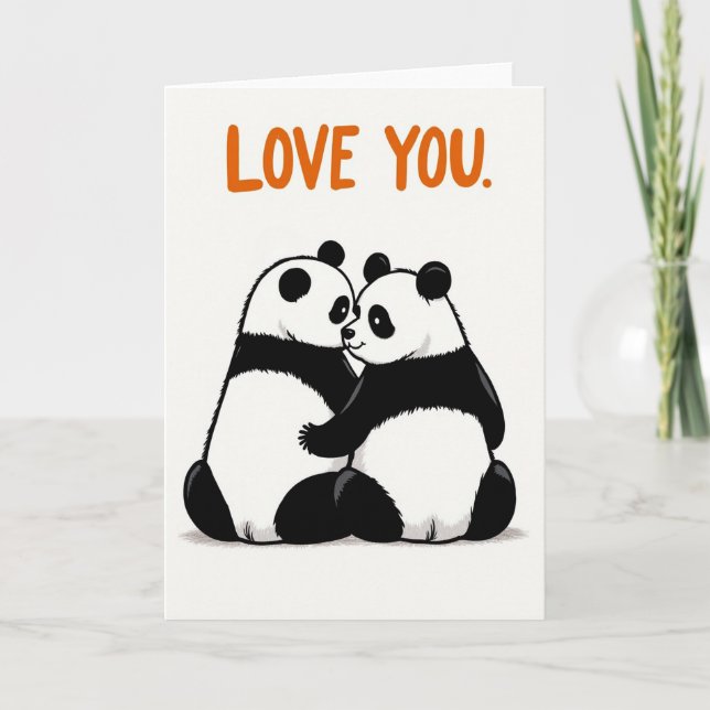 Cartão Panda Abraça Você (Frente)