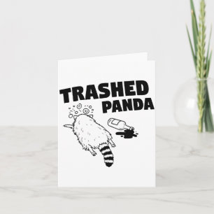 Cartão Panda Arruinado, Guaxinim Bêbado Engraçado, Humor