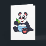 Cartão Panda as Baby with Bambus<br><div class="desc">This design is the perfect gift for a birthday,  Christmas and other celebrations. It is suitable for women,  men and kids.</div>