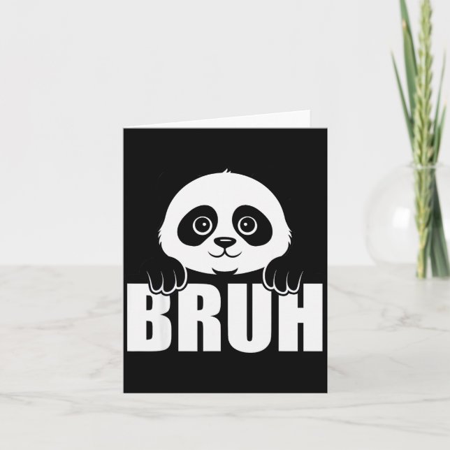 Cartão Panda Bruh Funny Zoo Animal Lover For Men Women Ki (Frente)