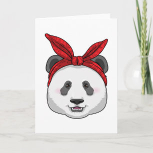 Cartão Panda com Bandana