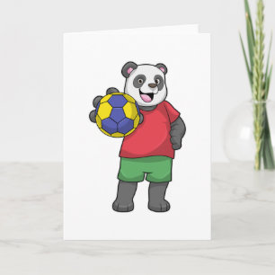Cartão Panda com Esportes de Handebol