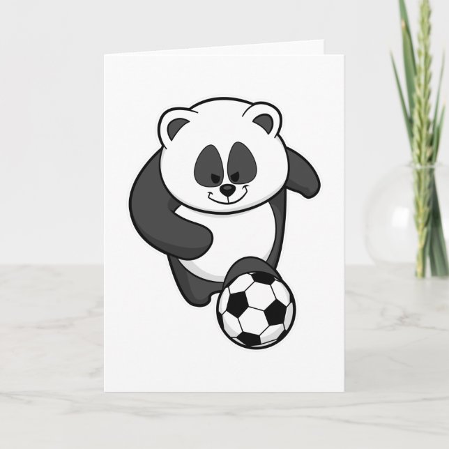Cartão Panda como jogador de Futebol (Frente)